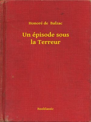 cover image of Un épisode sous la Terreur